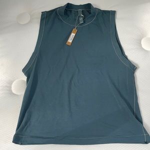 SKIMS NWT Cotton Jersey Mock Neck Tank  - Color Kyanite Size 3X can fit M-4X